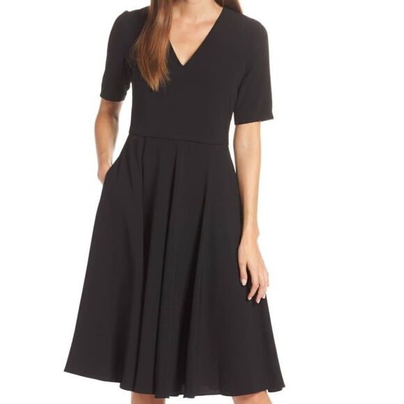 Gal Meets Glam Edith City Crepe Fit & Flare midi dress, size 20 - Picture 8 of 10